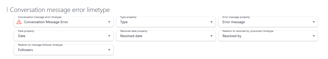 Conversation message error config