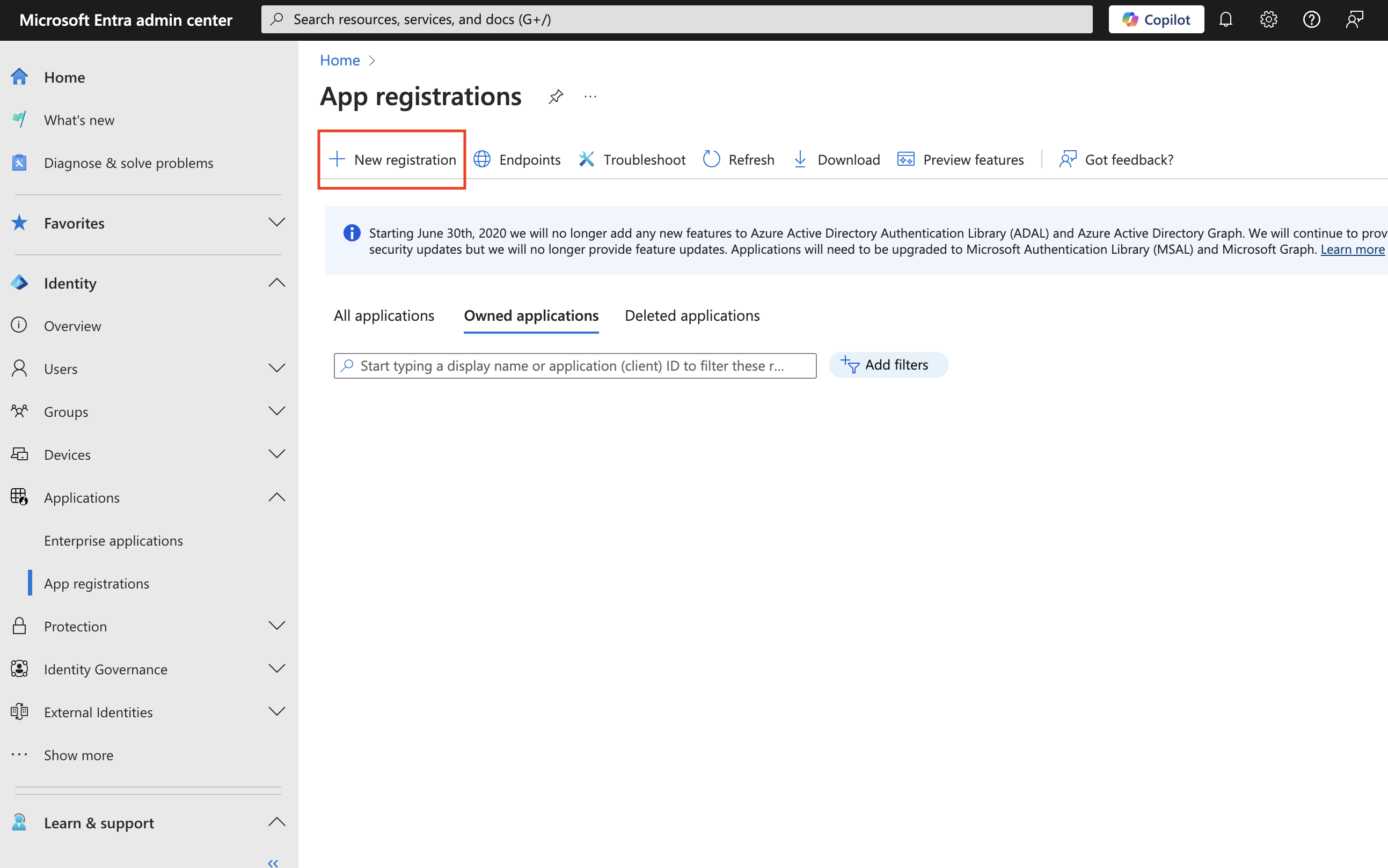 App registration